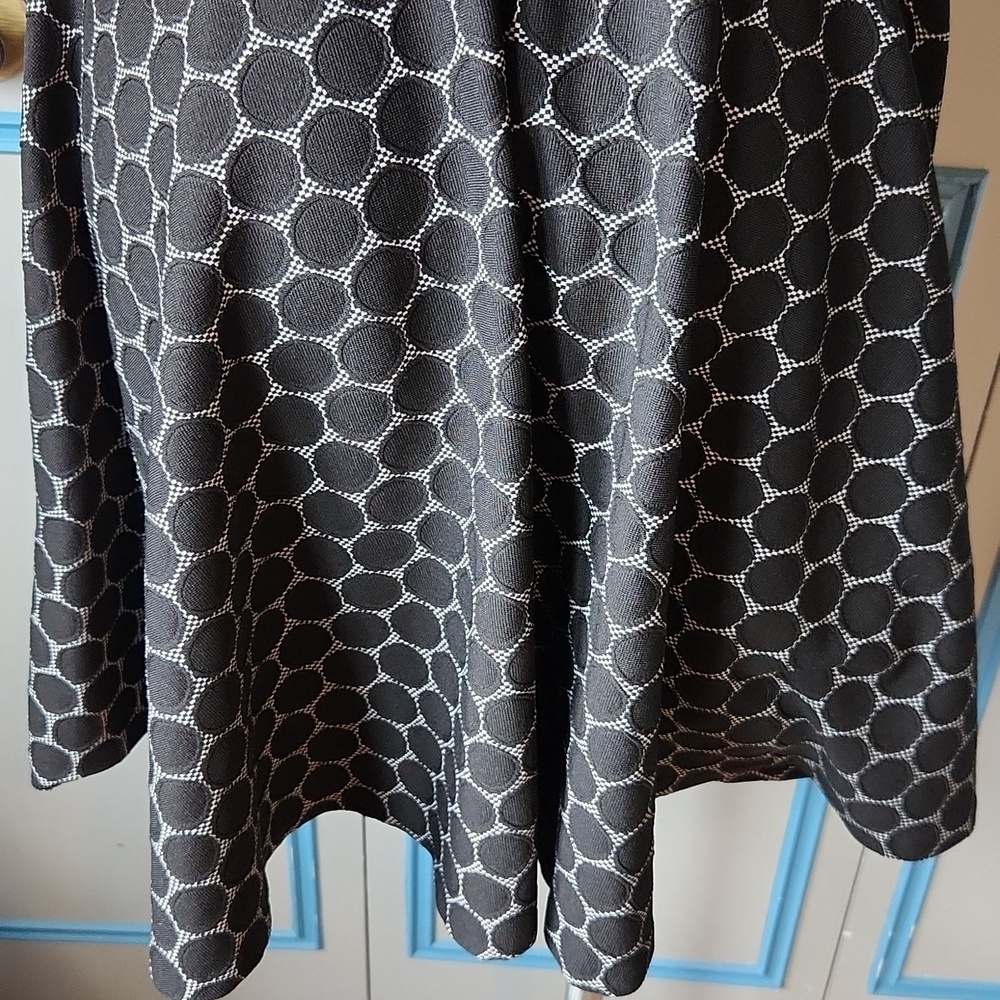 Elle Black & Charcoal Circle-Pattern Dres - Picture 11 of 14